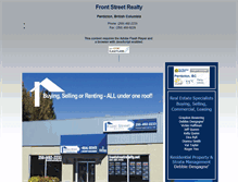 Tablet Screenshot of frontstreetrealty.net